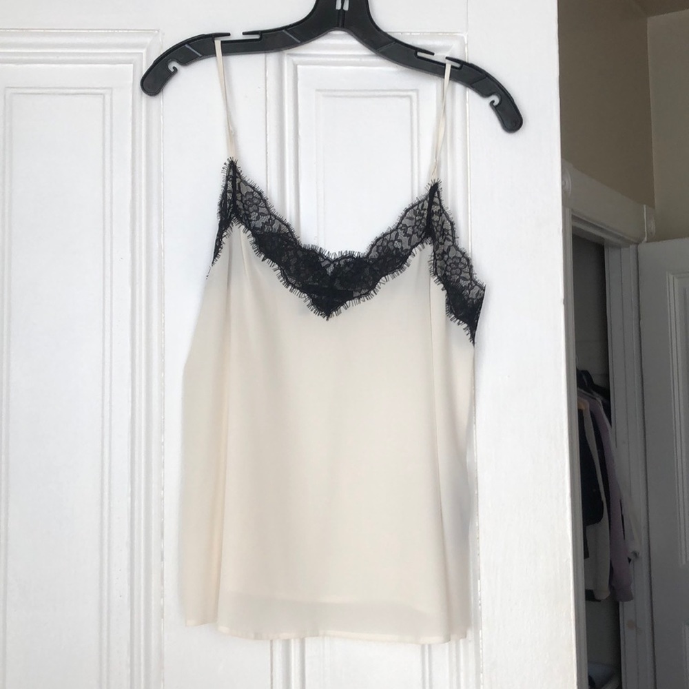 Kooples silk and lace cami top size S